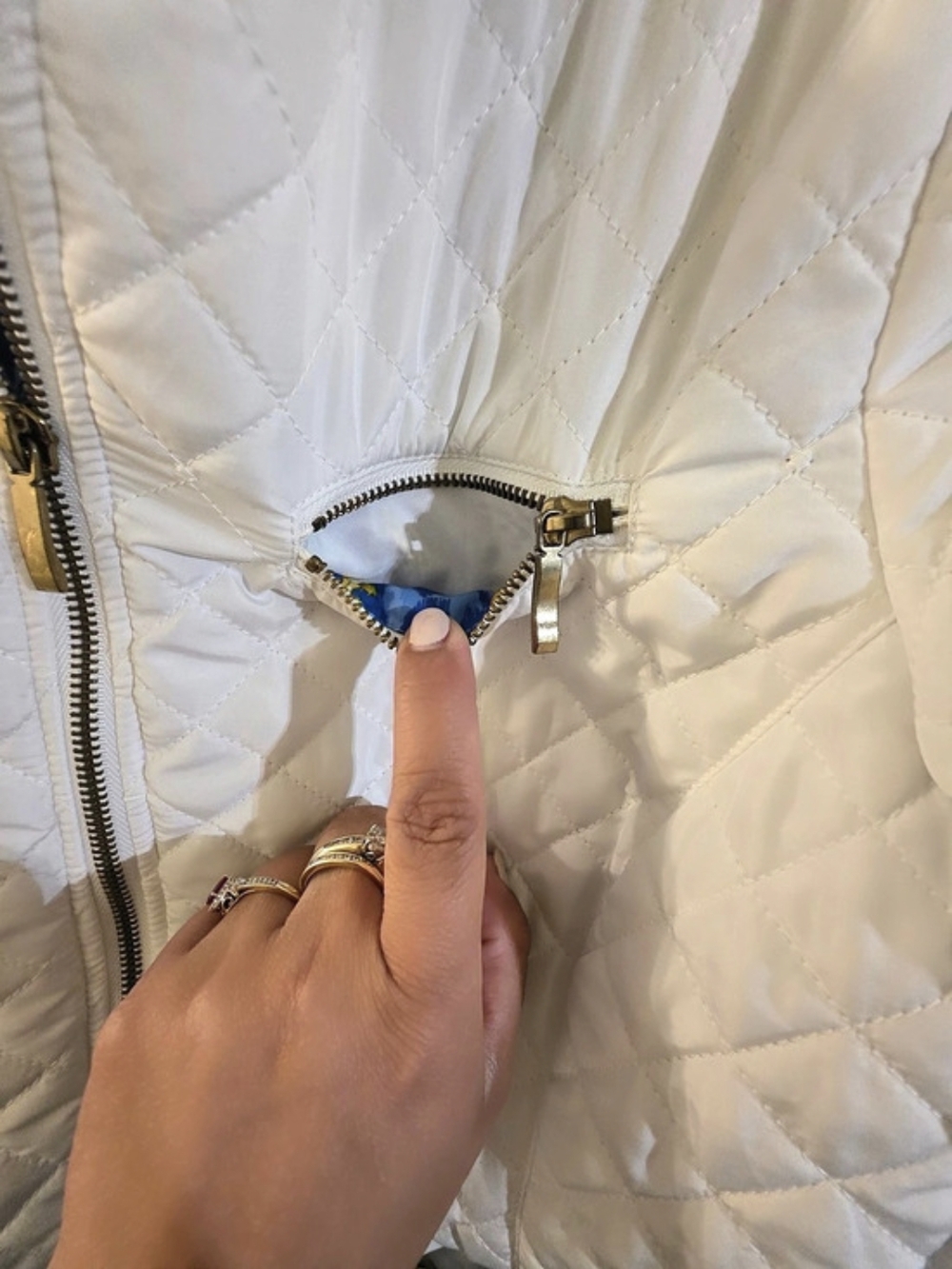 Ruby Rd Quilted Jacket in White Size 14 - Picture 7 of 10